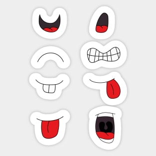 Eight Mouths Set Pack Sticker